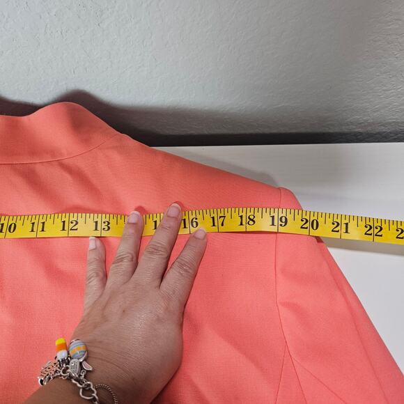 Vince Camuto Blazer Womens 20W Coral Single Button Lined Career Jacket Preppy - Picture 11 of 11